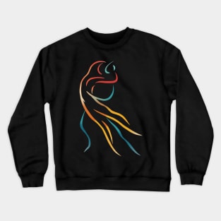 Two dancers abstract art print Crewneck Sweatshirt